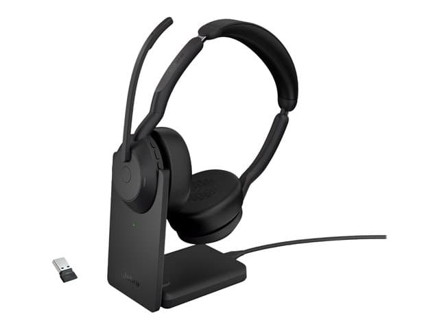 Jabra Evolve2 55 UC Stereo - headset - USB-C, USB-A - with charging stand - Image 3