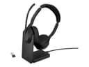 Jabra Evolve2 55 UC Stereo - headset - USB-C, USB-A - with charging stand thumbnail 3