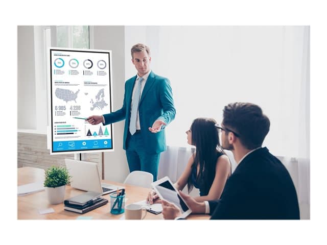 Peerless-AV SR560-FLIP2 cart - for interactive flat panel / LCD display - gloss white - Image 2
