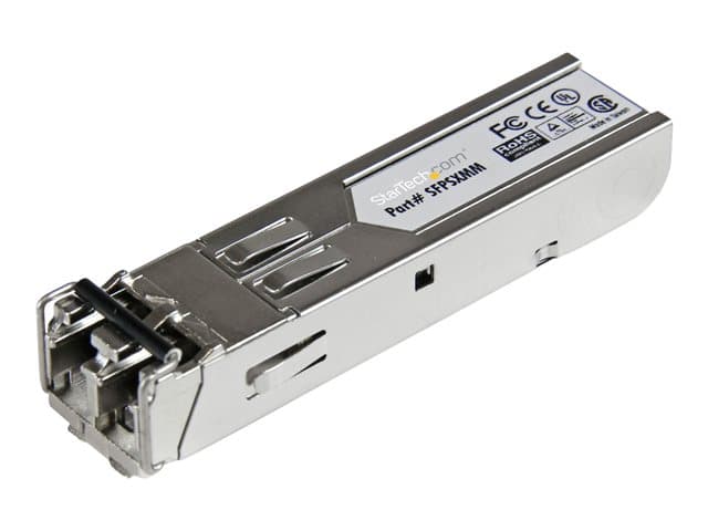 StarTech.com MSA Uncoded Compatible SFP Module, 1000BASE-SX, 1GbE Multi Mode (MMF) Fiber Optic Transceiver, 1GE Gigabit Ethernet SFP, LC Connector, 550m, 850nm, DDM, 1Gbps Mini GBIC Module - Lifetime Warranty (SFPSXMM) - SFP (mini-GBIC) transceiver module - Image 1