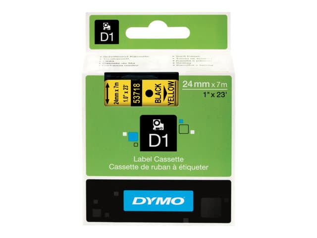 DYMO D1 - label tape - 1 cassette(s) - Roll (2.4 cm x 7 m) - Image 1