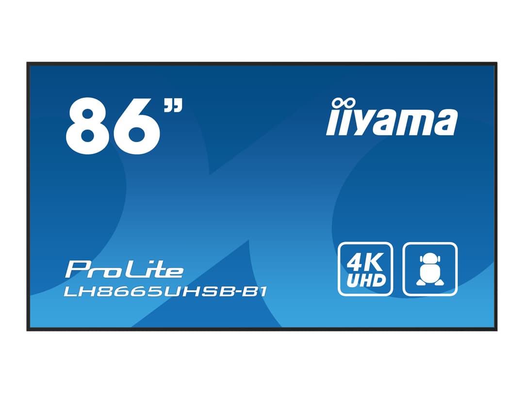 iiyama ProLite LH8665UHSB-B1 86" LED-backlit LCD display - 4K - for digital signage - Image 1