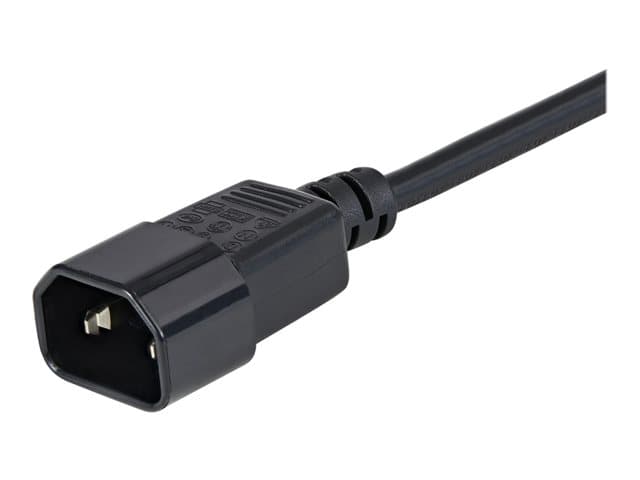 StarTech PXT1001M 1m Power Extension Cord Black - Image 4