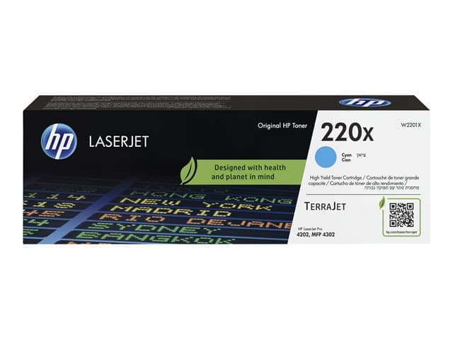 HP 220X - High Yield - cyan - original - LaserJet - toner cartridge (W2201X) - Image 3