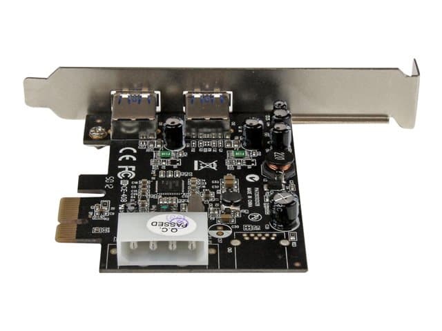 StarTech.com 2 Port PCI Express (PCIe) SuperSpeed USB 3.0 Card Adapter with UASP - LP4 Power - Dual Port USB 3 PCIe Controller (PEXUSB3S25) - USB adapter - PCI Express x1 - USB 3.0 x 2 - Image 4