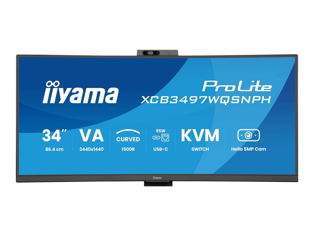 IIYAMA ProLite XCB3497WQSNPH-B1 34" Monitor Black - Image 1