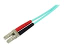 StarTech OM4 LC to LC Fiber Patch Cable 1m Aqua thumbnail 1