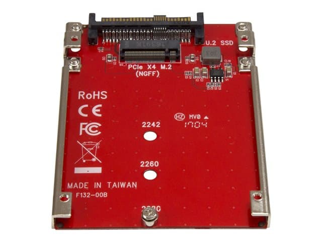 StarTech U2M2E125 M.2 NVMe to U.2 Adapter Red - Image 2