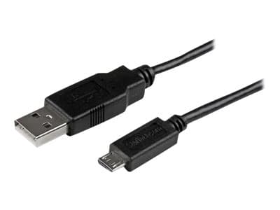 StarTech USBAUB2MBK 2m Micro USB Cable Black - Image 1