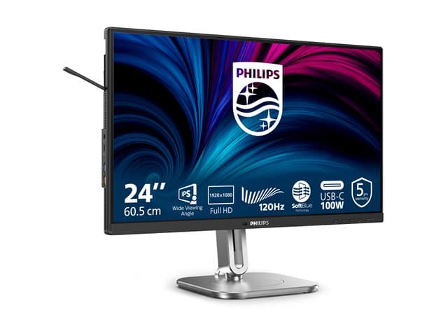 Philips 24B2U4301 24" Monitor Full HD Silver Charcoal - Image 6