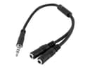 StarTech 3.5mm Headset Splitter Adapter Black thumbnail 3