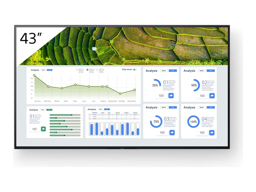Sony Bravia Professional Displays FW-43BZ30L BZ30L Series - 43" LED-backlit LCD display - 4K - for digital signage - Image 1