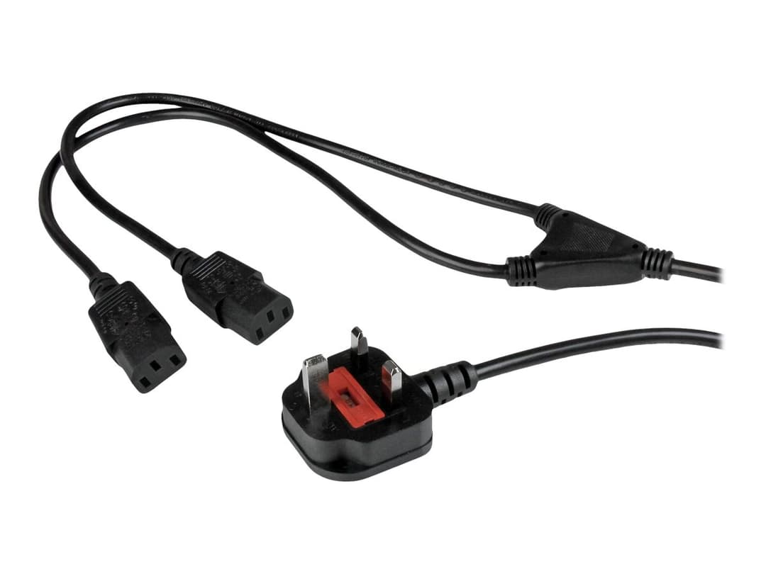 StarTech PXT101YUK Power Splitter Black - Image 1