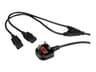 StarTech PXT101YUK Power Splitter Black