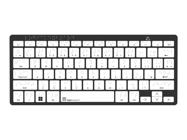 Logic Keyboards Mini Braille Keyboard Black - Image 1