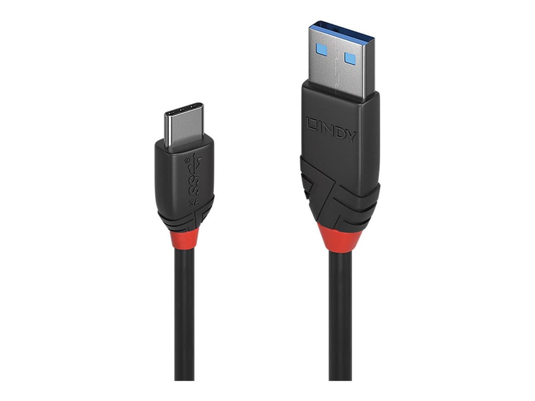 Lindy USB-C to USB Type A Cable 50cm Black - Image 1