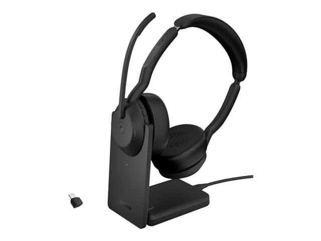 Jabra Evolve2 55 MS Stereo - headset - USB-C - with charging stand - Image 3