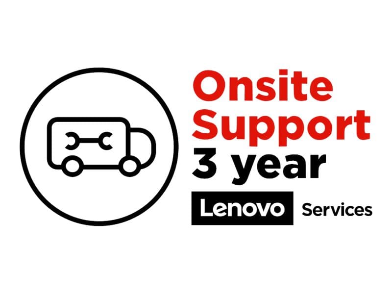 Lenovo Onsite Upgrade - extended service agreement - 3 years - on-site