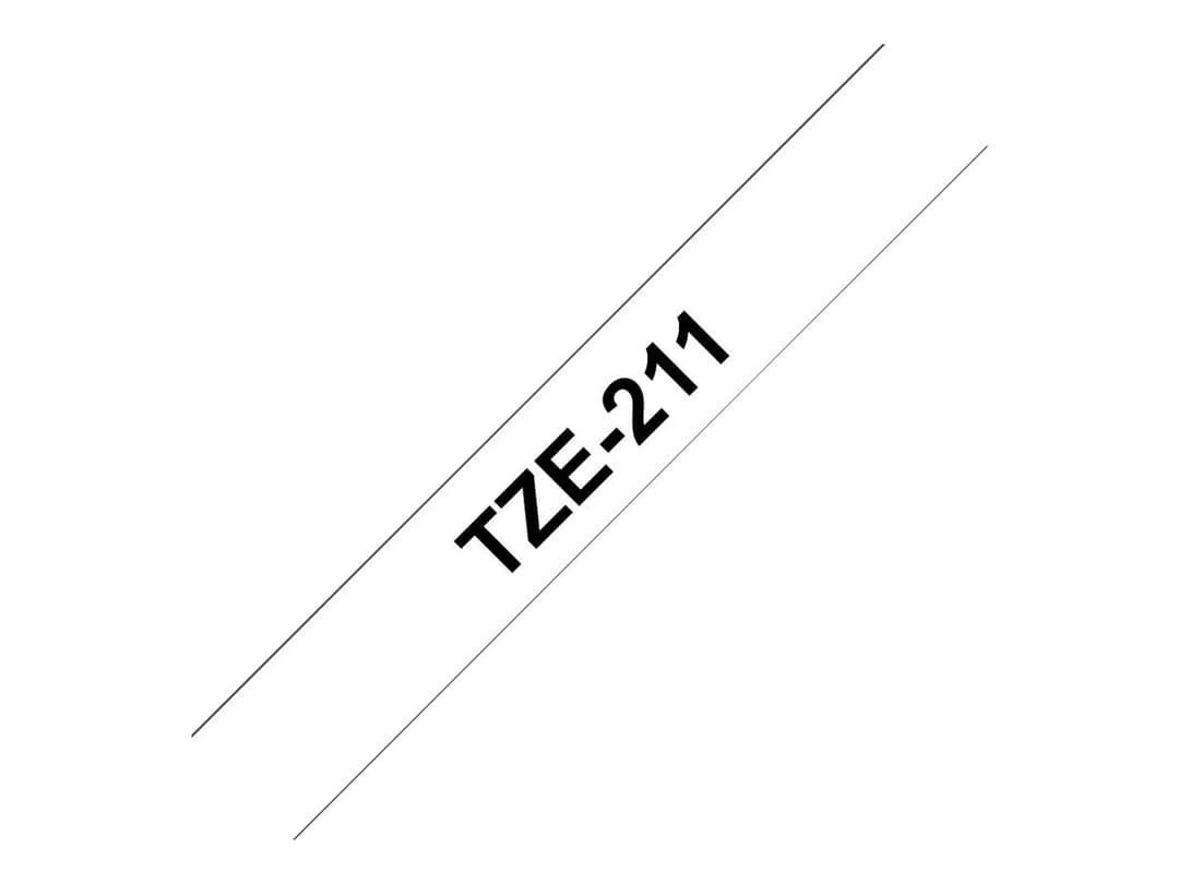 Brother TZe-211 - laminated tape - 1 cassette(s) - Roll (0.6 cm x 8 m) - Image 1