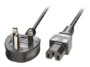 Lindy Power Cable BS 1363A to IEC C15 2m Black thumbnail 2