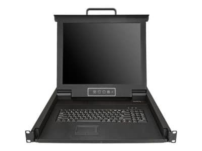 StarTech.com Rackmount KVM Console, Single Port VGA KVM with 17" LCD Monitor for Server Rack, Fully Featured Universal 1U LCD KVM Drawer with Cables & Hardware, USB Support, 50,000 MTBF - LCD KVM Concole Drawer (RKCONS1701) - KVM console - 17" - Image 2