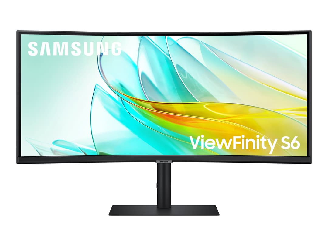 Samsung ViewFinity S6 LS34C652UAUXXU 34 Inch WQHD Curved USB-C Monitor - Black - Image 1
