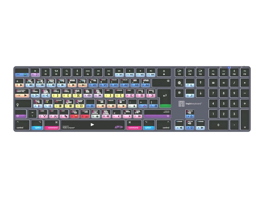 Logic Keyboards Avid Media Composer TITAN Keyboard Titanium Grey - Image 1