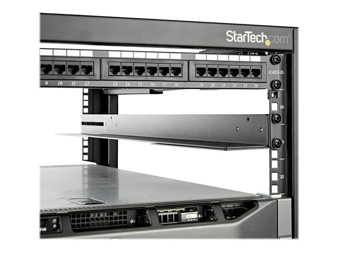 StarTech UNIRAILS1UB Rack Rail Kit Black - Image 1