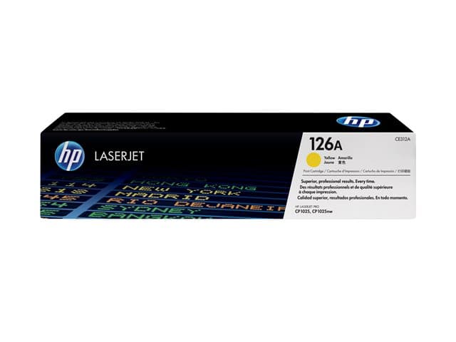 HP 126A CE312A Original HP LaserJet Toner Cartridge - Yellow - Image 2