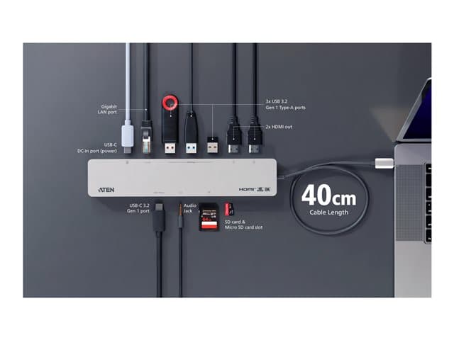 ATEN UH3240 USB-C Docking Station - Image 5