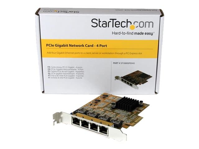 StarTech.com 4 Port Gigabit NIC PCIe Network Card - Quad Port Adapter (ST1000SPEX43) - network adapter - PCIe - Gigabit Ethernet x 4 - Image 6