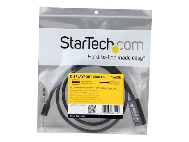 StarTech Mini DisplayPort to HDMI 1m Black - Image 4