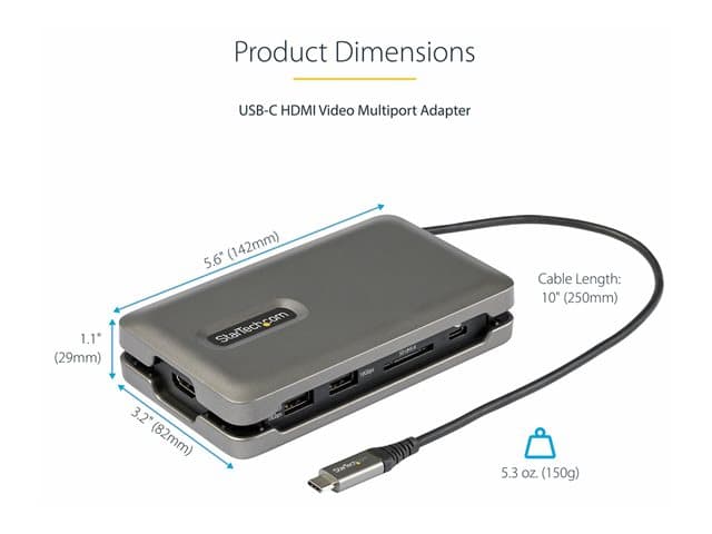 StarTech DKT31CSDHPD3 USB-C Docking Station Space Grey - Image 8