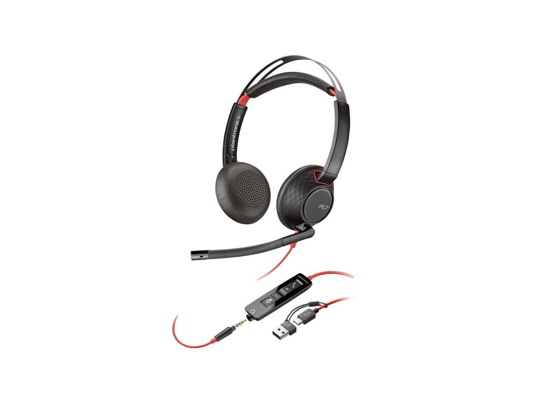 HP Poly Blackwire 5220 - headset - USB-C, 3.5 mm jack, USB-A - Image 1