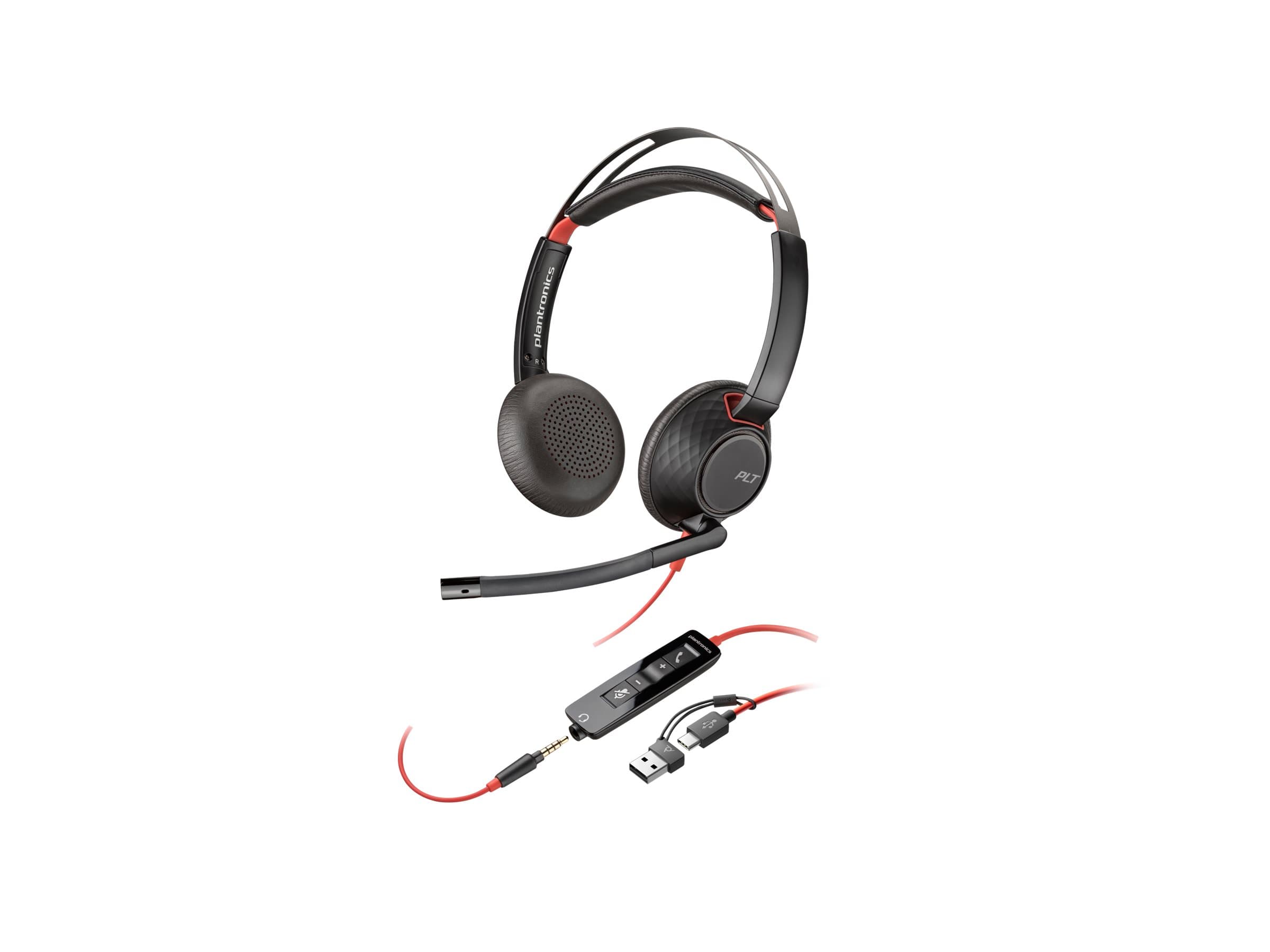 HP Poly Blackwire 5220 - headset - USB-C, 3.5 mm jack, USB-A