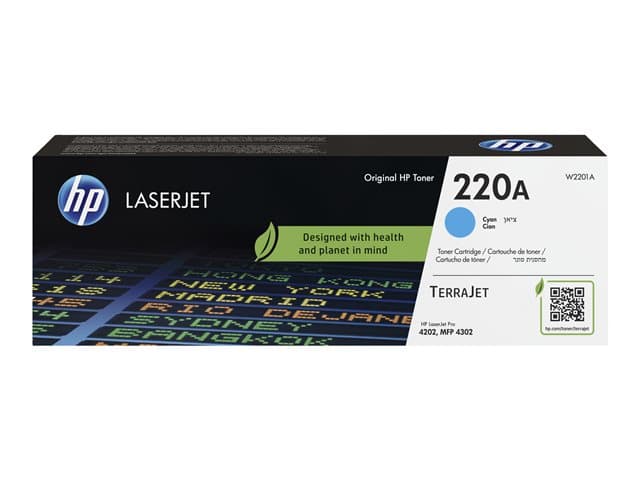 HP 220A - cyan - original - LaserJet - toner cartridge (W2201A) - Image 1