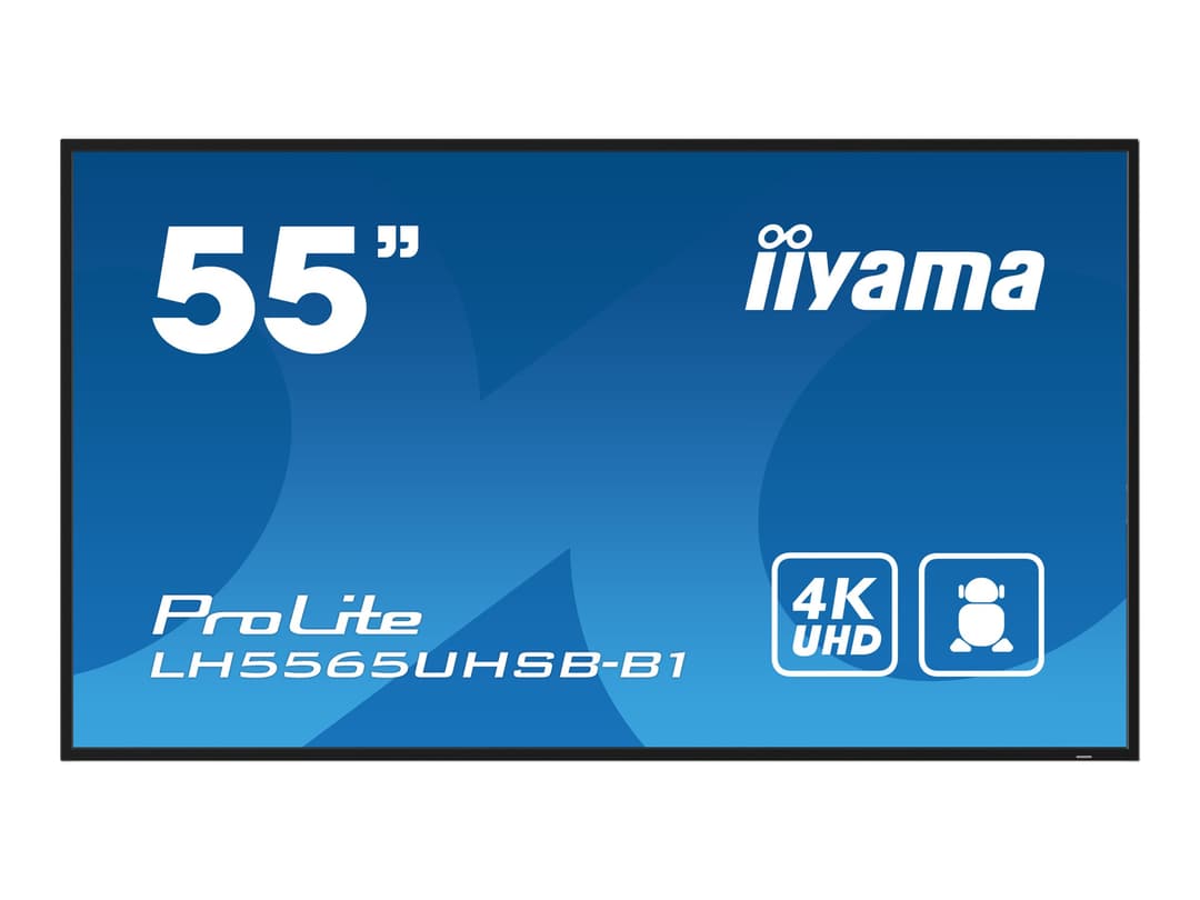 iiyama ProLite LH5565UHSB-B1 55" Class (54.6" viewable) LED-backlit LCD display - 4K - for digital signage - Image 1