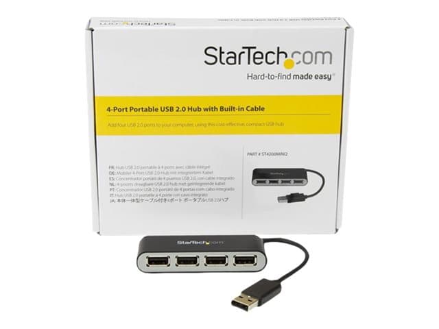 StarTech ST4200MINI2 USB 2.0 Hub 4 Port Black - Image 4