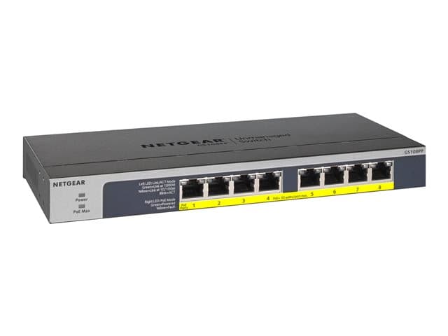 NETGEAR GS108PP Switch 8 Port Rack-Mount