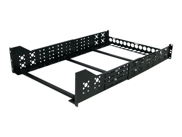 StarTech 3U Universal Server Rack Rails Black - Image 1