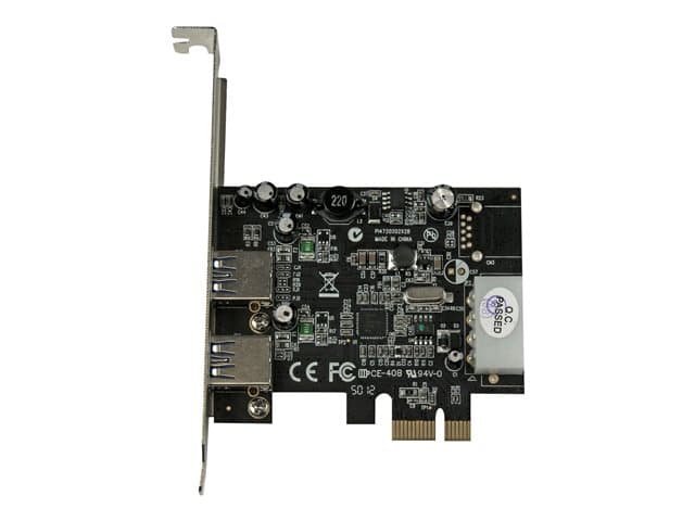 StarTech.com 2 Port PCI Express (PCIe) SuperSpeed USB 3.0 Card Adapter with UASP - LP4 Power - Dual Port USB 3 PCIe Controller (PEXUSB3S25) - USB adapter - PCI Express x1 - USB 3.0 x 2 - Image 2