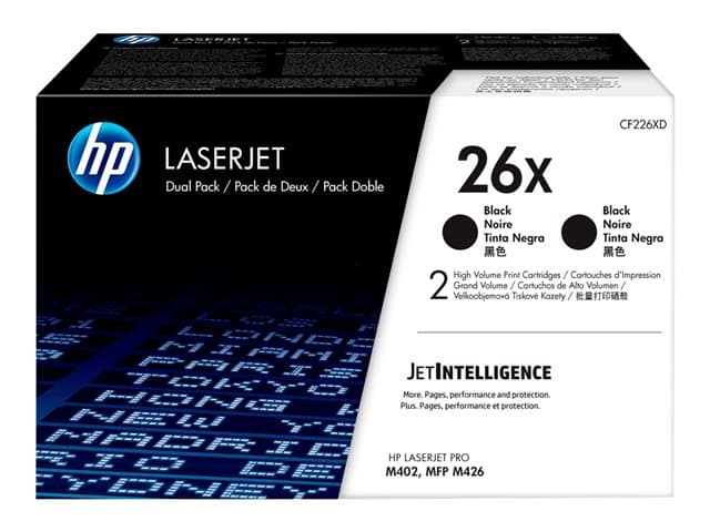 HP 26X - 2-pack - High Yield - black - original - LaserJet - toner cartridge (CF226XD) - Image 4