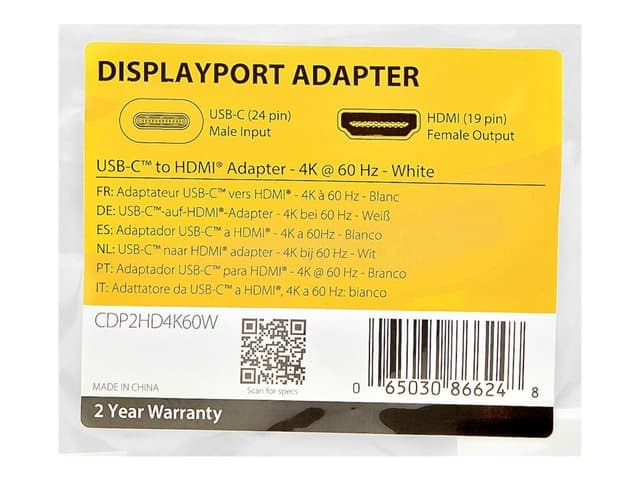 StarTech USB-C to HDMI Adapter 4K 60Hz White - Image 6