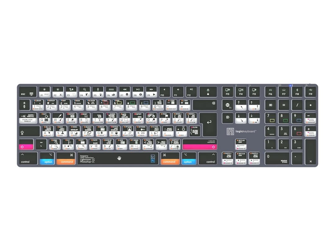Logic Keyboards Adobe Photographer TITAN Keyboard Multicolour - Image 1