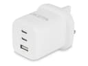 DICOTA power adapter - compact, GaN - 2 x USB-C, USB - 65 Watt thumbnail 1