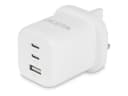 DICOTA power adapter - compact, GaN - 2 x USB-C, USB - 65 Watt thumbnail 2