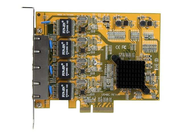 StarTech.com 4 Port Gigabit NIC PCIe Network Card - Quad Port Adapter (ST1000SPEX43) - network adapter - PCIe - Gigabit Ethernet x 4 - Image 1