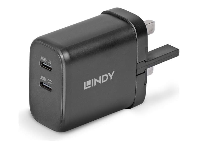 Lindy Power Adapter 65W USB-C Black - Image 1