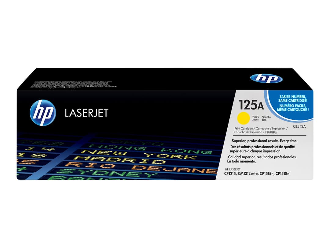HP 125A CB542A Original LaserJet Toner Cartridge - Yellow - Image 1