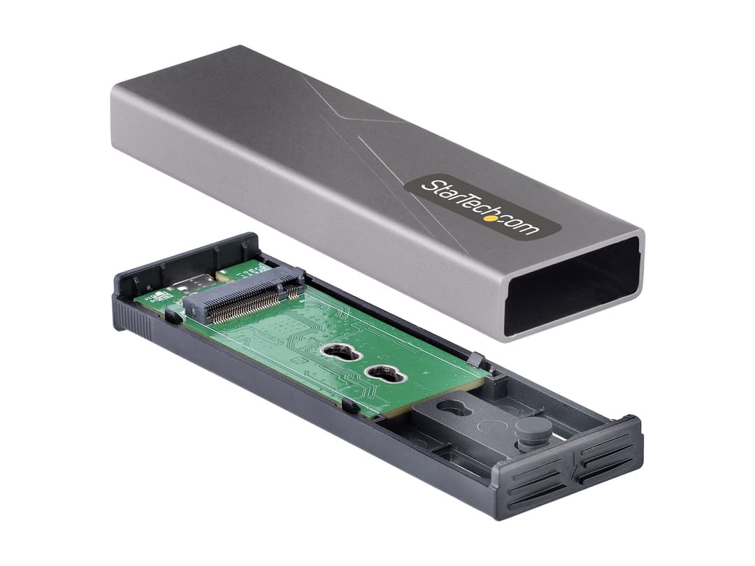 STARTECH M.2 USB-C NVMe SATA Enclosure Space Grey - Image 1